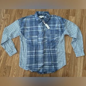 NWT Women’s Blue Button Down Shirt